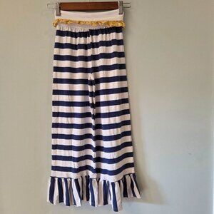 Girls Persnickety Wide Leg Ruffle Pants, 10